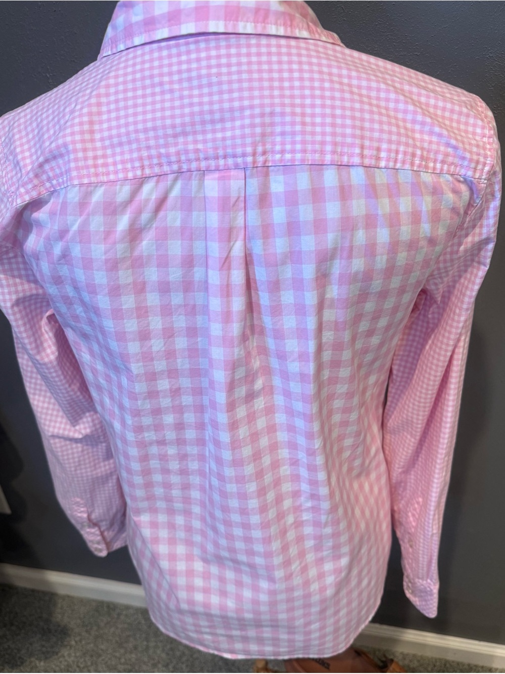 Talbots Pink Gingham Button-Down Shirt - Picture 5 of 6